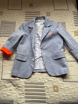 Chaqueta americana niño azul celeste 4 años