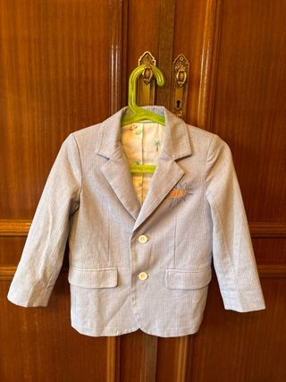Chaqueta americana niño azul celeste 4 años