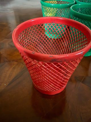 Set 12 porta bicchieri metallo colorati vintage