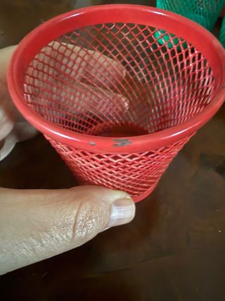 Set 12 porta bicchieri metallo colorati vintage