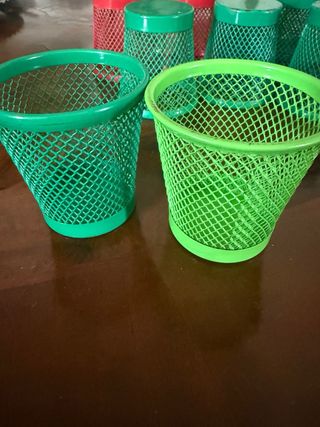 Set 12 porta bicchieri metallo colorati vintage