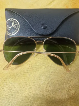 Gafas Ray-Ban Aviator Doradas Lente Verde
