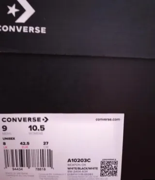 *nuevas* Converse Weapon tallas 40 a 45