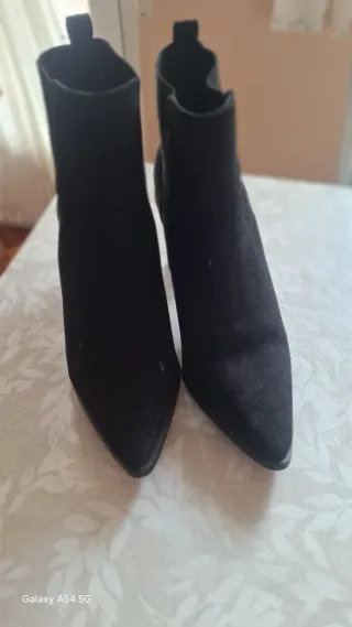 Botines de tacón negros mujer