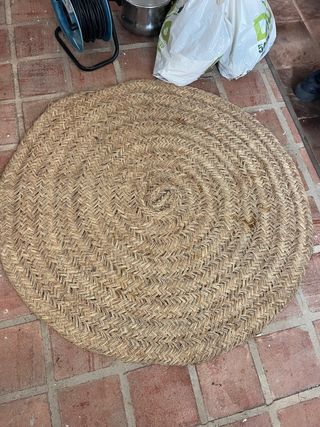 Alfombra redonda de esparto