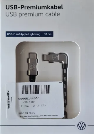 Cable USB-C a Lightning Volkswagen 30cm