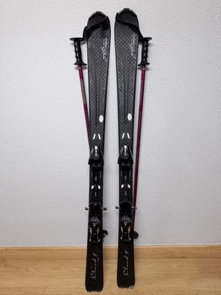 Conjunto Ski: Botas, Bastones y Casco