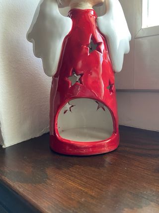 Portacandele Angelo Rosso Natale