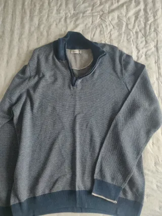 Jersey Easy Wear Media Cremallera Azul Talla XXL