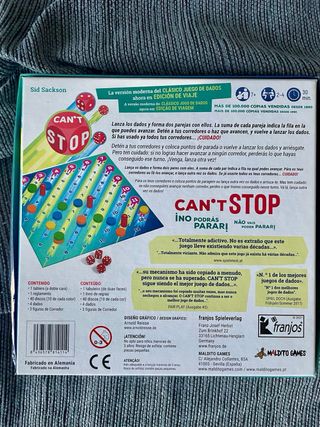 Can't Stop gioco da tavolo Sid Sackson