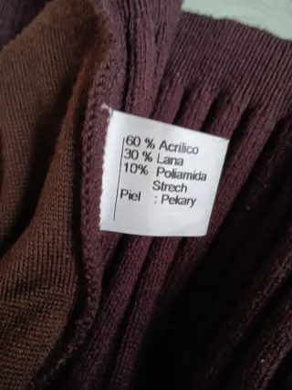 Chaqueta de ante y punto