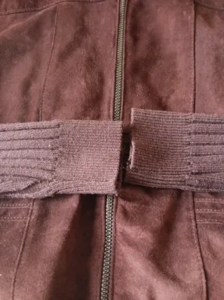 Chaqueta de ante y punto