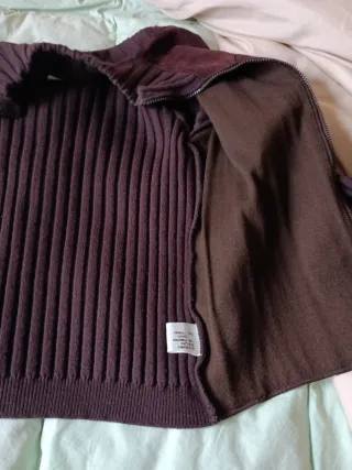 Chaqueta de ante y punto