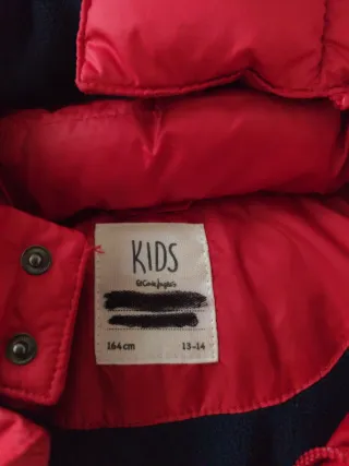 Chaqueta roja invierno talla 13-14