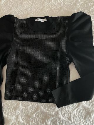 Jersey Zara Negro Brillante