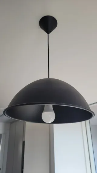 Lámpara de techo colgante negra