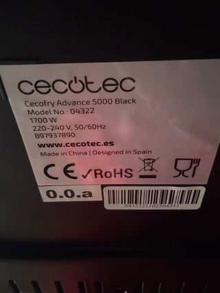 Freidora Cecotec Advance 5000