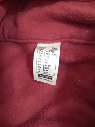 Giacca Quechua impermeabile borgogna TG 2xl