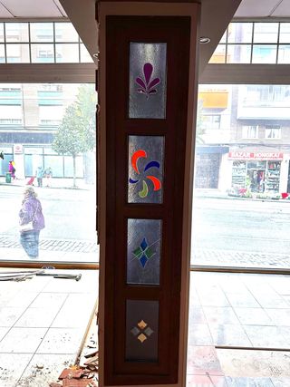 Vidriera PVC decorada