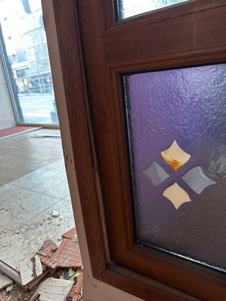 Vidriera PVC decorada