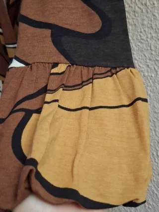 Vestido Corte Inglés + Falda Marrón