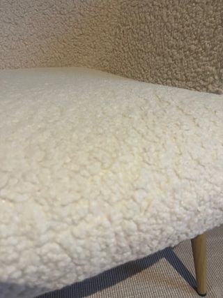 Sillón efecto lana blanco