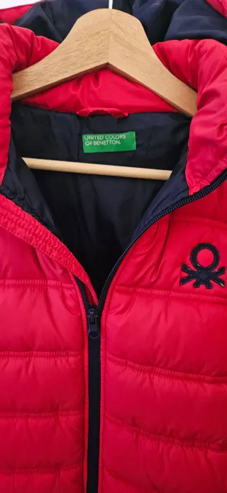 Chaqueta Plumón Benetton Roja Talla S