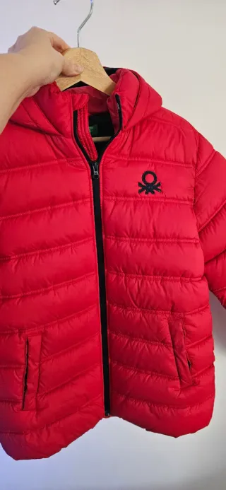 Chaqueta Plumón Benetton Roja Talla S
