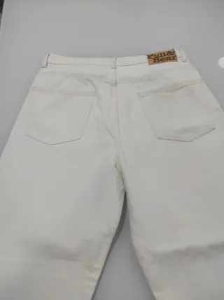 Pantalones vaqueros blancos chico T.42