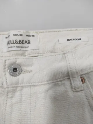 Pantalones vaqueros blancos chico T.42