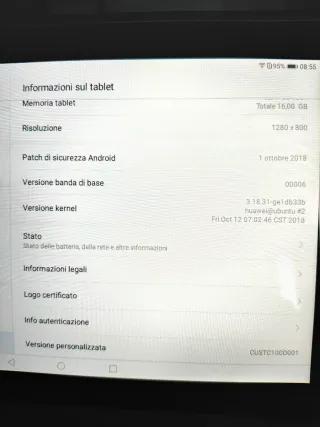 Tablet Huawei Argento