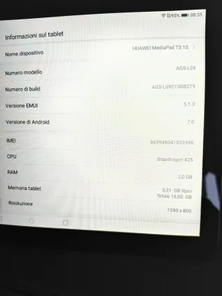 Tablet Huawei Argento