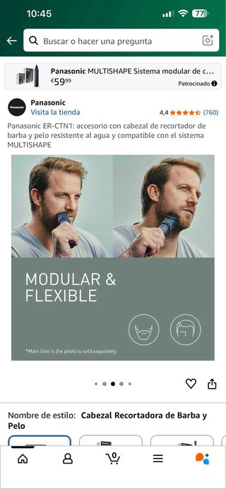 Cabezal Recortadora Panasonic ER-CTN1