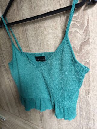 Crop top verde tirantes