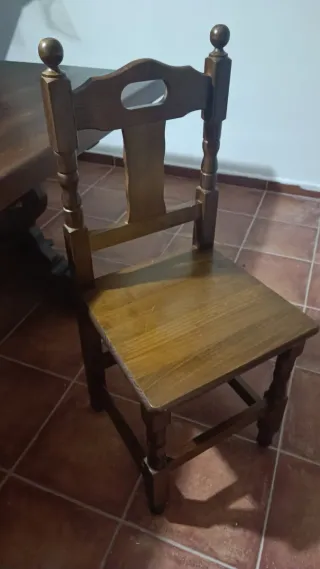 Mesa madera color nogal 12 sillas 3M 95cm 65 table