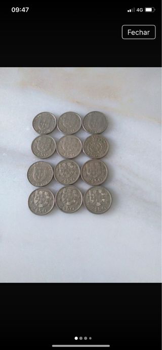 12 Moedas Antigas Portuguesas 2 Escudos e 50 centa