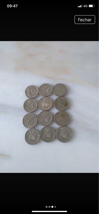 12 Moedas Antigas Portuguesas 2 Escudos e 50 centa