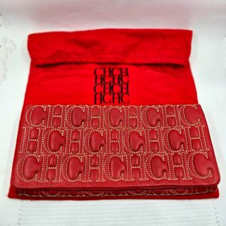 Cartera de mano piel roja Carolina Herrera