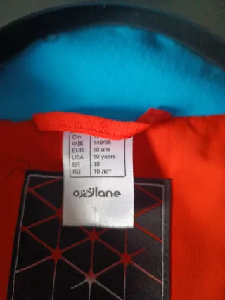 Chaqueta esquí niño Wed'ze roja y negra