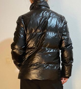 Plumífero brillante Redskins negro