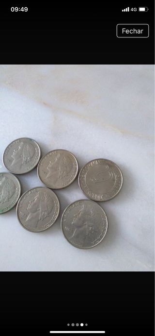 6 Moedas Antigas 25 Escudos Portugal