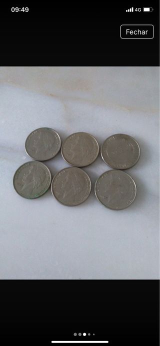 6 Moedas Antigas 25 Escudos Portugal