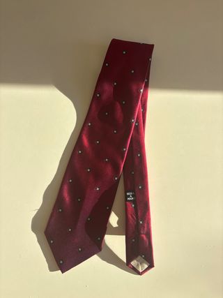 Corbata granate pala ancha