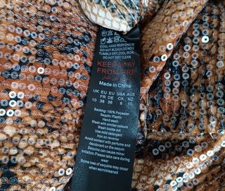 Falda larga lentejuelas animal print M