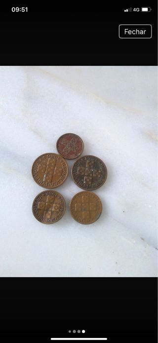 Moedas antigas 10 e 20 centavos