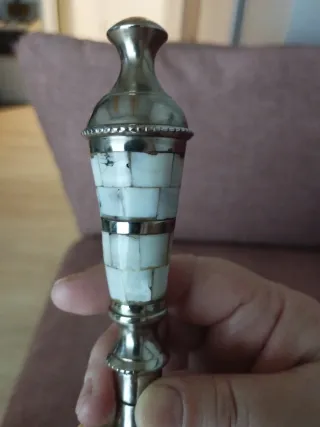 Campana plata con nacar