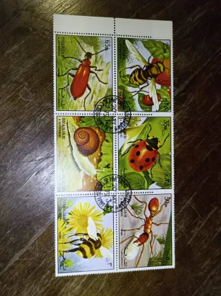 16 Francobolli Sharjah Uccelli 1 RL