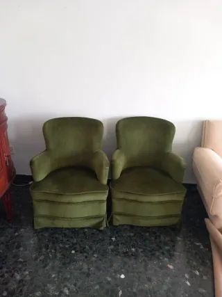 Juego de 2 butacas verdes