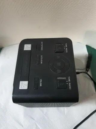 Radio Despertador Electrónico Negro