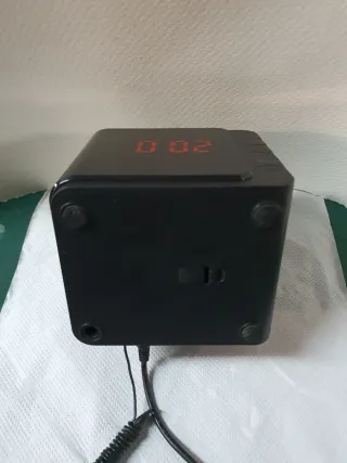 Radio Despertador Electrónico Negro